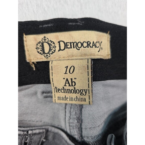 Democracy AB Solution Jeans Women's Size 10 Ankle Gray Tummy Control Distressed - Picture 5 of 10